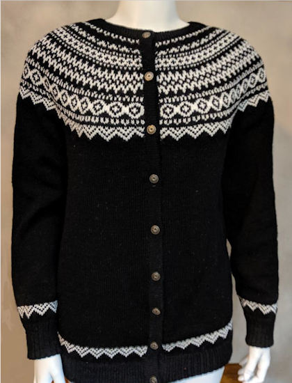 Standard gauge Fairisle round yoke cardigan