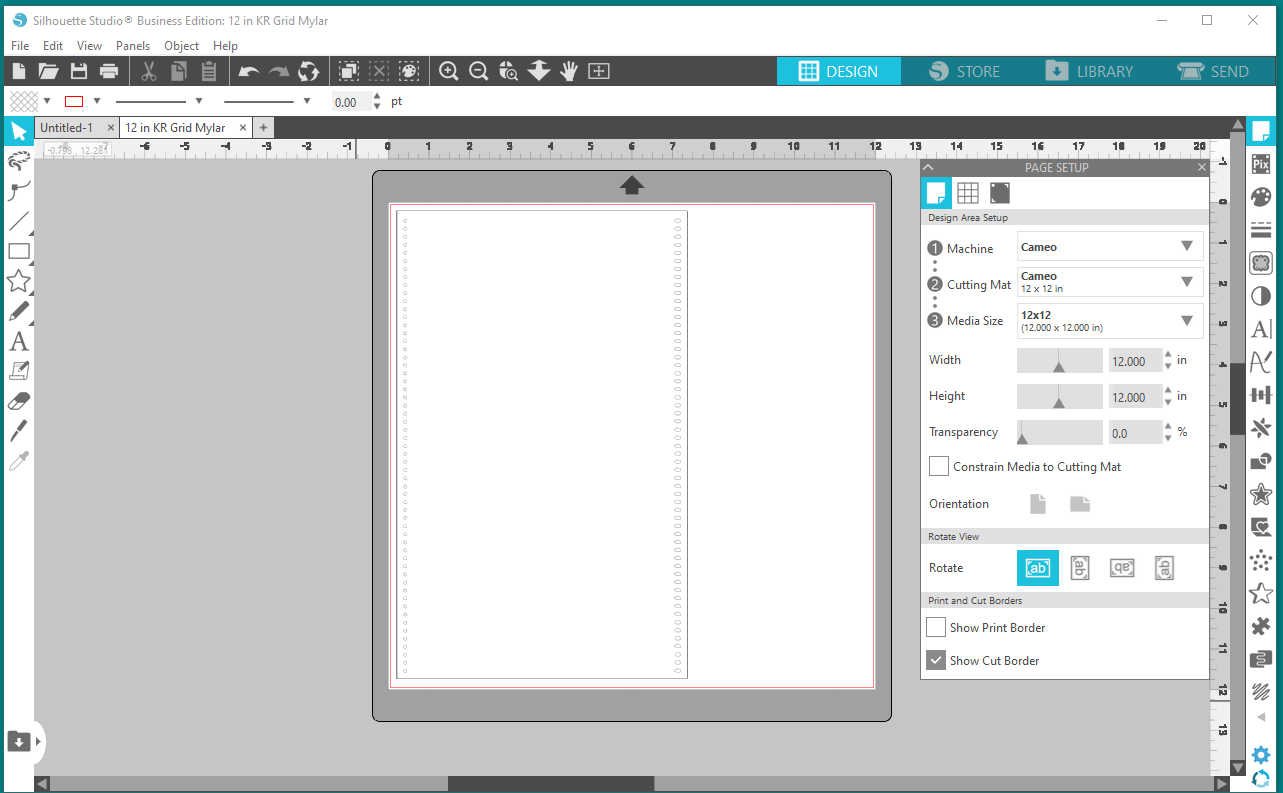 Silhouette Studio Screen